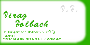 virag holbach business card